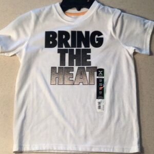 White youths Tee with words on front